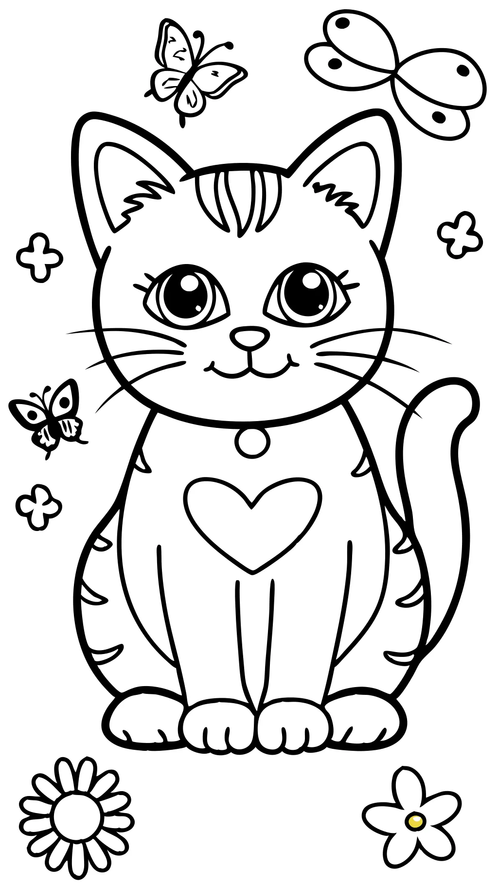 cat coloring pages for kids